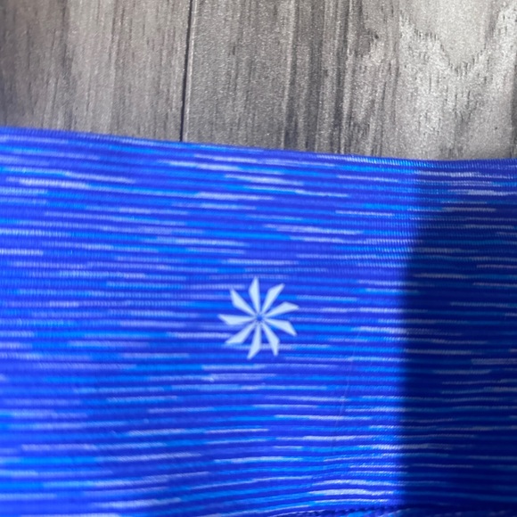 Athleta Energy Chaturanga Crop Leggings Space Dye Blue Purple Athleisure XS - Picture 6 of 8